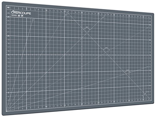 Tapis de découpe auto-cicatrisant GRIS 90x60cm (A1), gradué en CM, surface matte antidérapante - planche de découpe pour couture,patchwork,cutter rotatif