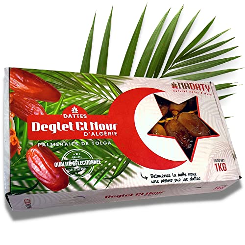 Dattes Fondantes Deglet Nour D'Algérie Prémium 1kg - NADATY - Fraîches et Mielleuses