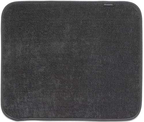 Brabantia - 117626 - Tapis égouttoir en microfibre, Gris foncé, 47 x 40 x 1 cm