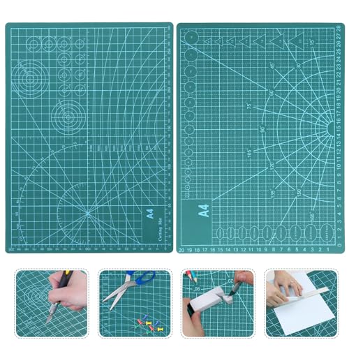 Tapis de découpe, tapis de decoupe couture, double face, 5 couches, pour la couture, l'artisanat, les loisirs créatifs - Lot de 2, dimensions 22 x 30 cm (A4)