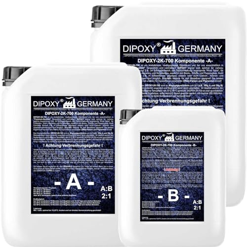 3Kg 2K Résine époxy transparente Glaçage Epoxyde bi composant Epoxy Resine Coulée Cristalline PRV table sol bois fibre carrelage colle DIPOXY-2K-700