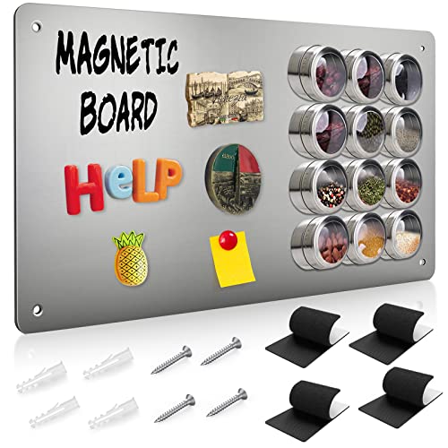 Raweao Tableau Magnétique Mural, Plaque Aimantee pour Magnets, 30x45x0.08cm Ultra Mince Metal Tableau pour Magnet Plaque Magnétique A3