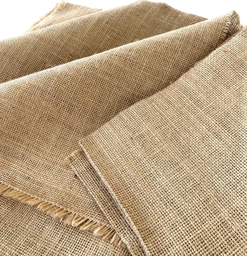 IPEA Toile de Jute Naturelle - Dimensions 140 x 120 cm - Produit fabriqué en Italie - Tissu en Fibres Naturelles - Tissu d'Ameublement, Décorations, Accessoires, Fêtes, Bricolage - Couleur Naturelle