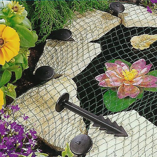 VT Filet De Protection Pour Bassin 6x10m - Anti-Feuilles Et Hérons - Avec Piquets - Entretien Étang