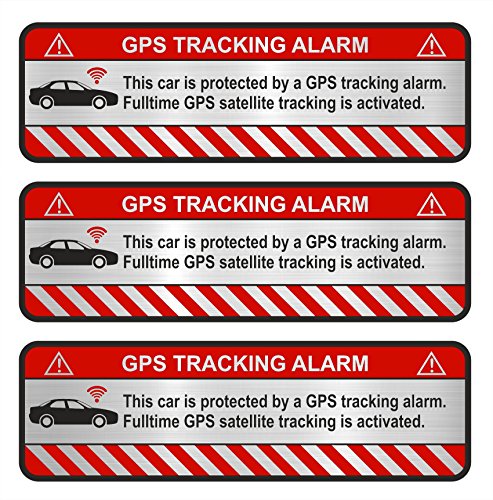 Finest-Folia Lot de 3 autocollants GPS pour vélo, moto, alarme de voiture, antivol, traqueur sécurisé