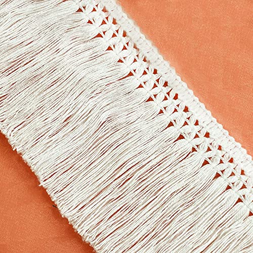 3 Yard 8cm Large Coton Gland Franges Gland Gland Accessoires Bricolage Bordure Frange Gland Dentelle Coton pour Accessoires vtements,Couture,Artisanat,dcoration Mariage,Artisanat dcoration,Blanc Lait
